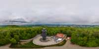 Luftpanorama - Turmgaststätte und Gußeisener Turm
