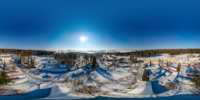Luftpanorama - Mühlensiedlung Winter 2021